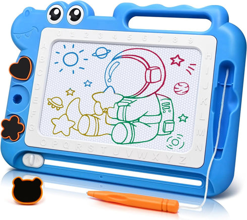 AiTuiTui Magnetic Drawing Board Toddler Toys Gift for 2 3 Year Old Girls Boys, Sketch Writing Doodle Pad Age 2-4 Travel Games, Educational Learnin...