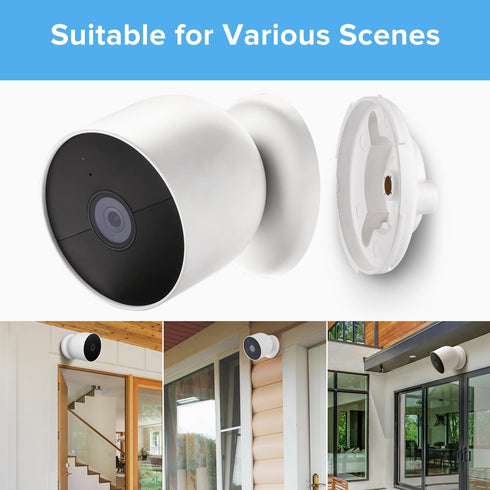 2Pack Mounting Plate Compatible with Google Nest Cam Outdoor (Battery) Camera, Replacement for Original Nest Cam Bracket, Wall Mount for Google Ne...