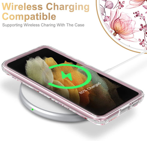 Esdot for Samsung Galaxy S21 Ultra Case,Military Grade Passing 21ft Drop Test,Rugged Cover with Fashionable Designs for Women Girls,Protective Pho...