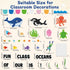 85Pcs Ocean Bulletin Board Set Ocean Sea Animals Cutouts Classroom Bulletin Board Decoration Under The Sea Borders Marine Fish Cutouts for Educati...