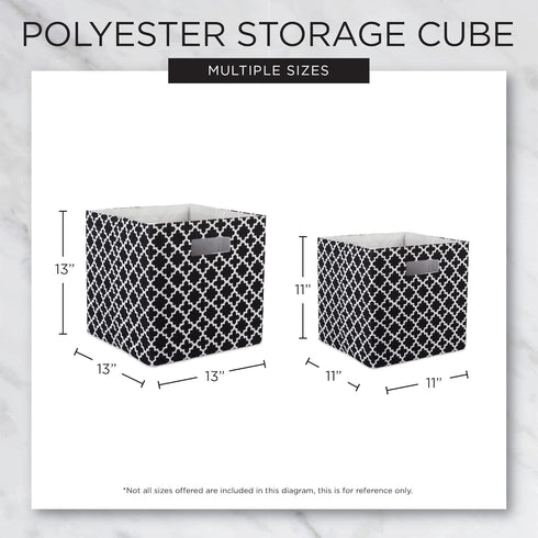 DII Non Woven Polyester Storage Bin, Chevron, Black, Small Set of 2...