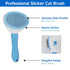 cat brush with release button, indoor cat hair brush that falls off, suitable for long or short haired cats, cat beauty brush for kittens, cat com...