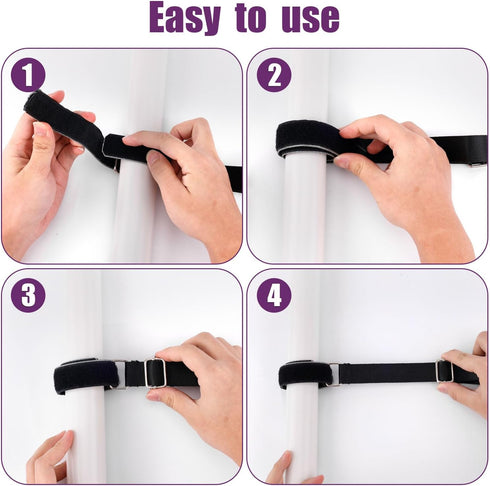 2pcs Dog Grooming Extender Straps, Adjustable Leash Dog Grooming Arm Accessories Supplies for Pet Grooming Table (Black,Purple)...