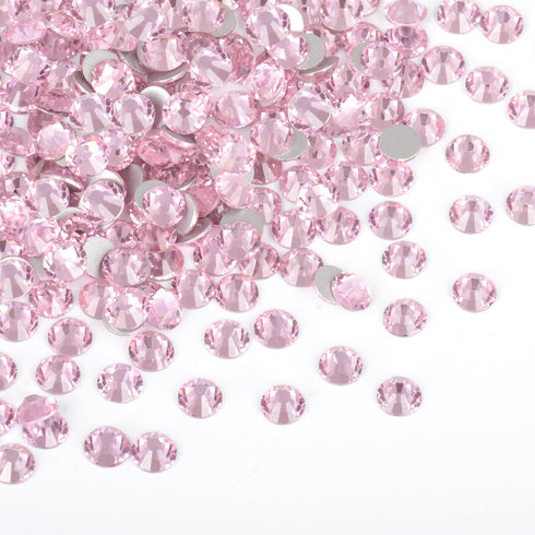 Glue Fix Crystal Flatback Rhinestones Glass Diamantes Gems for Crafting Nail Art Crafts Decorations Clothes Shoes 4.8mm (ss20 1440pcs, Lt. Rose)...