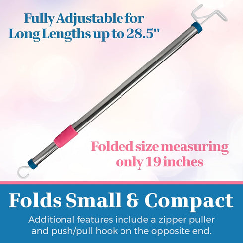 Dressing Stick Fully Adjustable for Long Lengths up to 28.5" - Makes Putting On and Taking Off Clothing Easier, Home Health Aids...