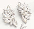 Art Deco Antique Vintage Style Clear Bridal Wedding Formal Rhinestone Cluster Earrings...