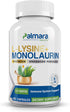L-Lysine + Monolaurin 600mg 1:1 Ratio, 1 Pack, 100 Capsules...