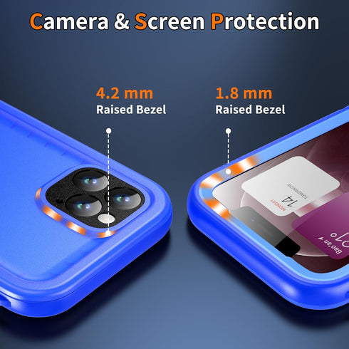 Cozycase Waterproof Case for iPhone 11 Pro Max, Shockproof Full-Body Rugged Bumper Sealed Case with Built-in Screen Protector for iPhone 11 Pro Ma...