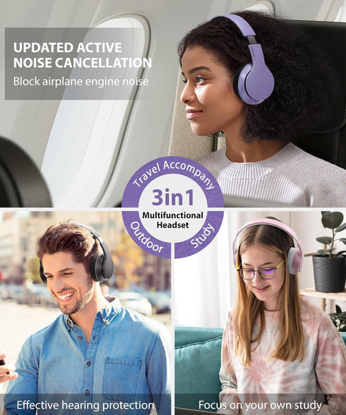 rockpapa E7 Over Ear Wireless Bluetooth Headphones with Mic Without Travel Case, Foldable Wired/Wireless Headphones with Microphone for Kids Child...