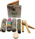Smudge Kit Spiritual Set - White Sage, Cedar, 7 Chakra Sage, Yerba Santa, Palo Santo, Sandalwood T-Lite Candle - for Purifying, Cleansing, Meditat...