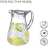 Amazing Abby - Droply - Plastic Pitcher (64 oz, 2 Quart), Clear Water Pitcher with Lid, Fridge Jug, BPA-Free, Shatter-Proof, Great for Iced Tea, S...