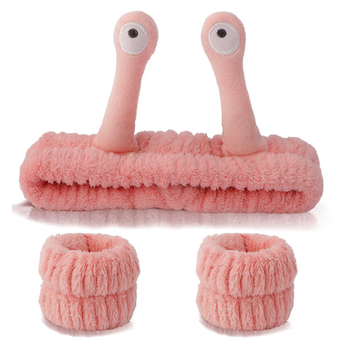 Face Wash Headband, Wrist Bands for Washing Face, Skincare Headband, Makeup Headband, Head Band for Washing Face, Snail Spa Hair Band, Trendy Stuf...