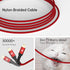 iPhone Charger?Apple MFi Certified? Lightning Cable 3Pack 3/6/10ft,Nylon Braided iPhone Charger Fast Charging Cable Compatible for iPhone 14/13 Pr...