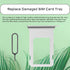 for iPhone 8 Plus Silver SIM Card Slot Replacement Single SIM Version 8Plus Single Card Tray Holder Adapter with Waterproof Rubber Ring Card Remov...