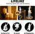 GINROGD Flameless Candles with Remote Timer Battery Operated Candles Flickering Led Pillar Fake Candles 3-inch Real Wax for Home Decor Ivory Holid...
