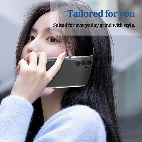 for Samsung Galaxy A24 4G Phone Case with 3 Pack Tempered Glass Screen Protectors, Soft TPU 4 Corner Drop-Proof and Scratch-Proof Transparent Prot...