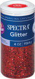 Spectra Arts & Crafts Glitter, Red, 4 oz., 1 Jar...