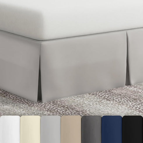 Bed Maker’s Never Lift Your Mattress Bed Skirt, Designed for Box Spring Beds, Split Corners, 14 Inch Drop Length, Full, Silver...