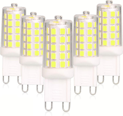 BAOMING G9 LED Bulb Daylight Dimmable 4W, 40W T4 G9 Halogen Equivalent,6000K 120V No-Flicker, Chandelier Lighting 450LM (5 Pack)...