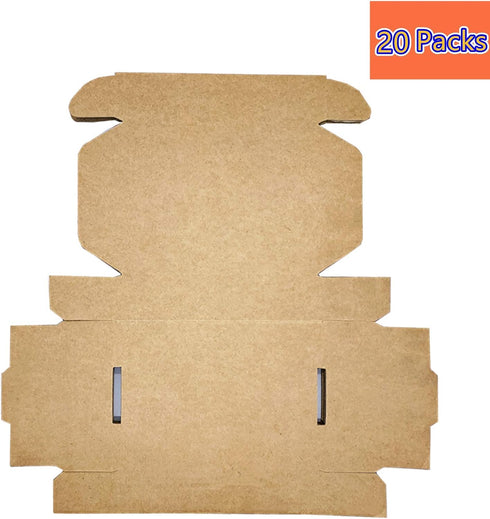 Small Corrugated Boxes 6x4x2.2 inch Tiny Recyclable Cardboard Mailing Box for Storage and Shipping 20 Pack...
