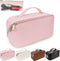Ranslen Large Capacity PU Leather Travel Makeup Bag, Opening Cosmetic Bags, Waterproof Portable Toiletry Bag with Dividers and Handle, Valentine's...