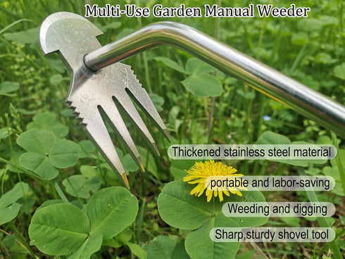 Weed Puller Tool, 2024 New Garden Weed Remove Tool, Stainless Steel Hand Weeding Tool, Weeding Artifact Uprooting Weeding Tool for Vegetable Backy...