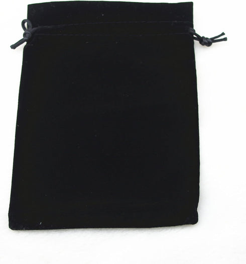 AEAOA Gift Bags, Pack of 25 Pieces 6" X 4" Velvet Drawstring Jewelry Pouches, for Candy, Pins, Jewelry, Treats, Birthday Party Favors (Black)...
