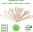 HUJI Eco- Friendly Wooden Spoons - Disposable Wood Cutlery! 50 Spoons 6.1"...