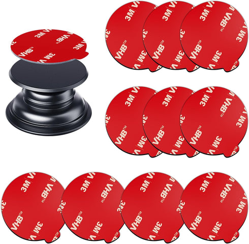 APPS2Car 10 Pack 3M Double Sided Adhesive Pads for Socket Mount Base Circle Adhesive Replacement VHB Sticky Tape for Phone Collapsible Grip & Stan...