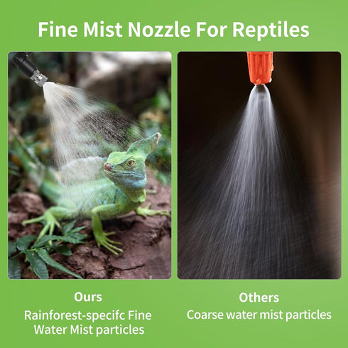 Misting Irrigation Kit Plant Watering System Fittings with 1/4 inch 1/2 inch Blank Distribution Tubing Hose Adjustable Nozzle Emitters Sprinkler B...