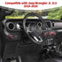 for Jeep JL AC/Radio/Headlight Knob Cover Trim Ring for Jeep Wrangler JL JLU Gladiator JT 2018-2024 Red Interior Accessories 4pcs...