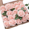 Floroom Artificial Flowers 50pcs Real Looking Blush Foam Fake Roses with Stems for DIY Wedding Bouquets Pink Bridal Shower Centerpieces Floral Arr...