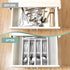 Silverware Organizer with Icons?Plastic Cutlery silverware Tray for Drawer?Utensil Flatware Tableware Organizer for Kitchen with Non-slip TPR,Fits...