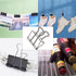 Black Binder Clips, 72 Pack, 1 Inch, Standard 25mm Clamps, Black, Medium Clips, Medium Binder Paper Clips, Medium Size, Medium Paper Clips, Office...