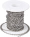 KISSITTY 32.8 Feet/ 10 Meters Hypoallergenic Stainless Steel Unwelded Cross Chains 4x3x0.8mm Oval Link Cable Necklace Chains with Spool for DIY Je...