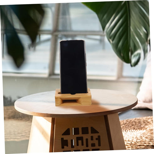 NUOBESTY Universal Phone Sound Amplifier Wooden Phone Stand Bamboo Mobile Phone Holder Phone Dock Stands Cell Phone Stand with Loudspeaker Holder...