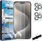 [3+2 3 Packs Hydrogel Film Screen Protector(Not Glass) + 2 Packs Tempered Glass Camera Lens Protector For iPhone 15 Pro Max......