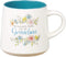 WITH LOVE My Favorite People Call Me Grandma Clay Base Ceramic Coffee Mug for Grandmothers Floral Peach & Ivory Cup for Coffee/Tea, Dishwasher Mic...