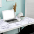 Arthome Marble Paper,17x78.7 inch Self Adhesive Wallpaper Waterproof Gloss PVC Vinyl, Oil Proof,White/Gray Granite Paper,Marble Vinyl Paper for Fu...