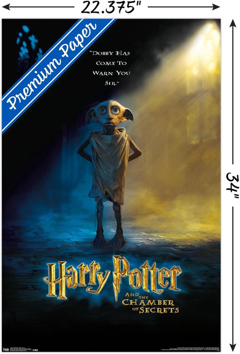 Trends International Harry Potter and the Chamber of Secrets - Dobby One Sheet Wall Poster, 22.375" x 34", Premium Poster & Clip Bundle...