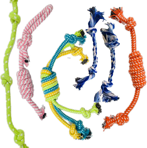 Jalousie Multipack Dog Squeaky Toys Dog Toy Bulk Dog Toy - Dog Toys for Pets Dogs for Small Medium Large Dogs (12 Pack Rope and Plush Animals)...