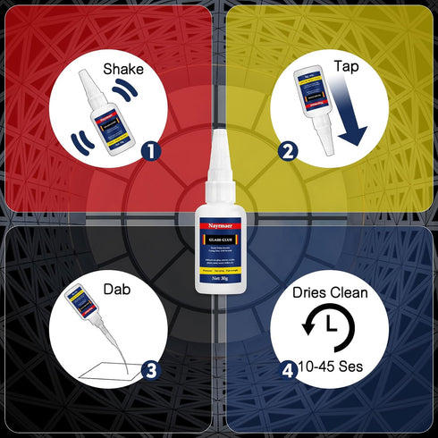 Glass Glue, 30g Clear Waterproof Acrylic Glue, Glass to Glass Glue for Bonding Glass and Other Materials, Super Instant Glue for Glass, Acrylic, M...