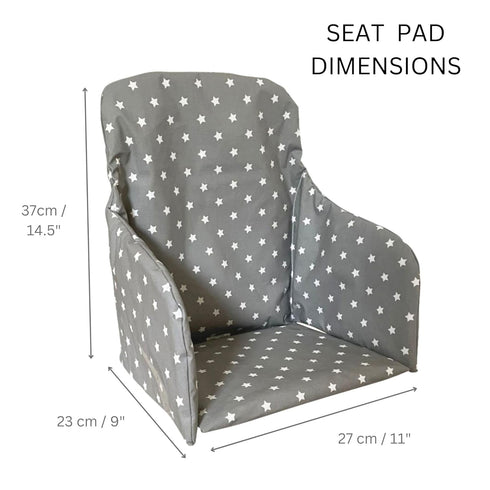 Messy Me High Chair Cushion for Wooden High Chairs - Easy to Fit Seat Pad - Fully Wipe Clean Baby Cushion Cover to Keep Baby Comfortable at mealti...