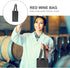 Foldable Tote Bag 4 Bottle Wine Carrier Tote Wine Bottle Bags Felt Wine Carrier Reusable Grocery Bags for Travel Camping and Picnic Dark Grey Coll...