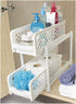 Fox Valley Traders 2 tier Sliding Shelves, One Size Fits All, White...