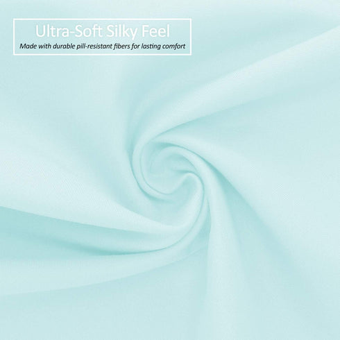 Nestl Body Pillow Cover - Soft Microfiber Pillowcase - Lightweight Light Blue - 20x54 Inches - Envelope Closure, Set of 2...