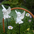 OwMell Set of 2 Decorative Angel Garden Stakes, Small Angel Fairy Garden Angel Ornaments, Cherub Angel Memorial Statue Flower Pot Decorations - Wh...