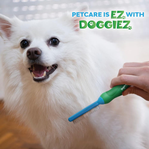 Pet Detangling Comb - 2 in 1 Dog Comb and Cat Comb Design for Long Hair & Short Hair - Metal Comb For Dogs and Cat Grooming to Safely Brush & Remo...