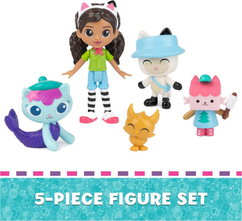 Gabby's Dollhouse, Campfire Gift Pack with Gabby Girl, Pandy Paws, Baby Box & Mercat Toy Figures, Collectible Kids Toys for Girls & Boys 3+...