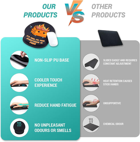 Cute Funny Ergonomic Mouse Pad with Wrist Support, Dumpster on Fire Gel Mouse Pads Wrist Rest, Comfortable Pain Relief Mousepad with Non-Slip PU B...